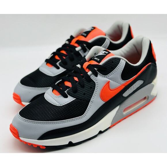 NEW Nike Air Max 90 Black White Radiant Red CZ4222-001 Men's Size 7